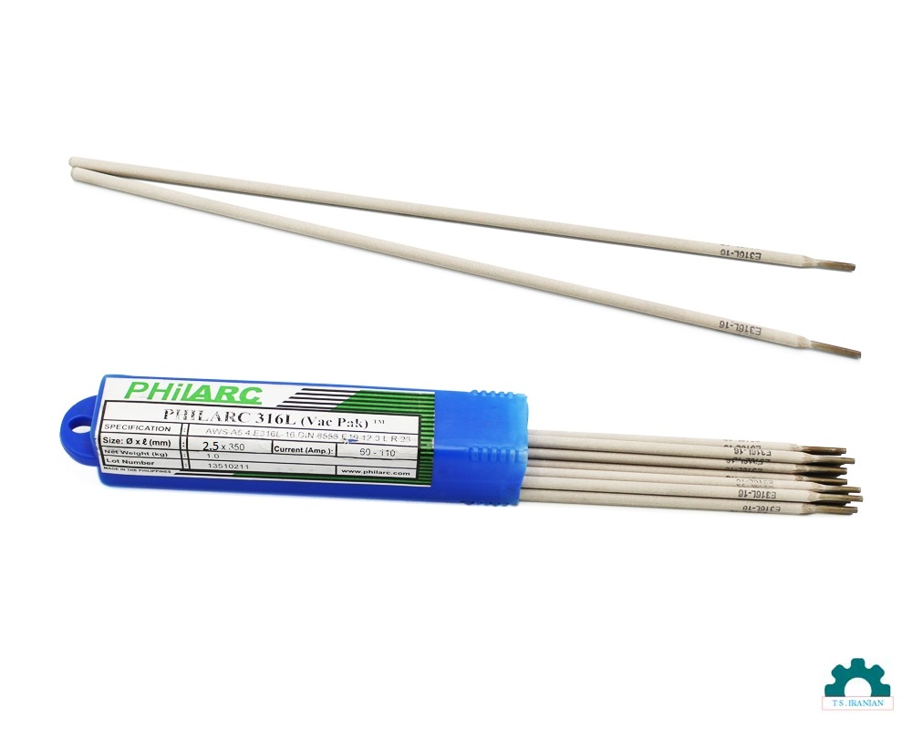 الکترود جوشکاری استیل 316L، قطر 2.5، برند فیلارک، مناسب برای جوشکاری استیل ضد زنگ